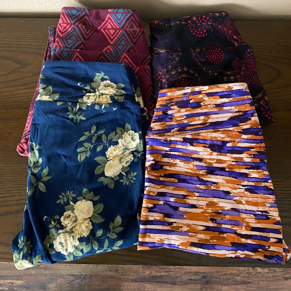Set of 5 LuLaRoe O/S Leggings NWOT